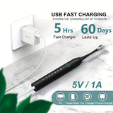 Electric Toothbrush With 6 Modes And A Smart Timer, Suitable For Both Men And Women, Rechargeable USB Electric Toothbrush, Whitening Oral Hygiene, 4/8 Replacement Heads, Sensitive Gums And Teeth Special Soft Toothbrush
