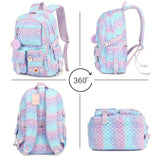 Girls Backpack, 15.6 Inch Laptop School Bag Large Primary Elementary Middle College Bookbags Kids Backpacks for Teens Girls Women Students Anti Theft Travel Daypack