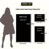 6-Piece Luxury Cotton Towel Set - Ultra-Absorbent, Quick-Drying, Super Soft, and Thickened for Bathroom Essentials - Complete Home Bathroom Supplies with 2 Washcloths, 2 Hand Towels, and 2 Bath Towels