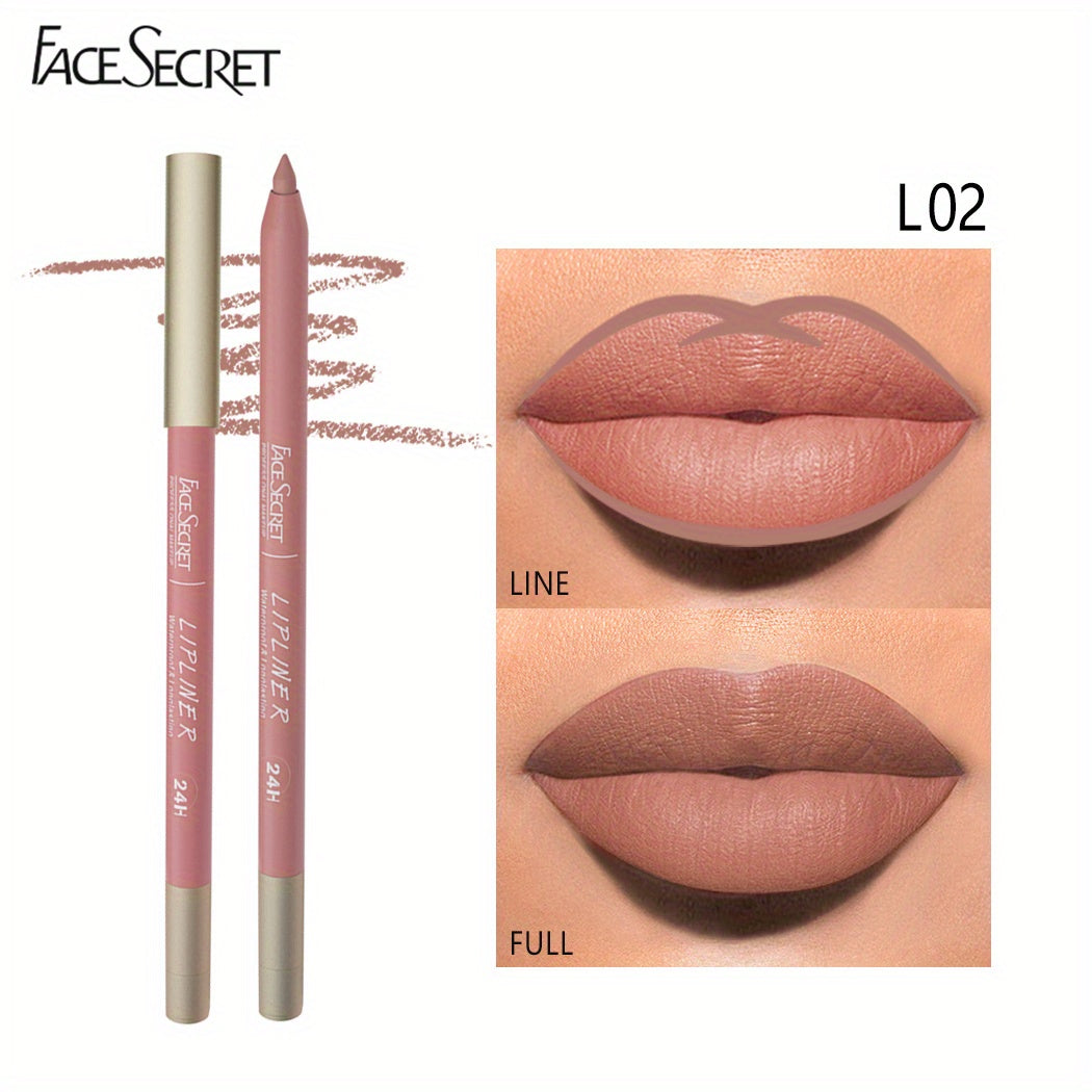 Long-Lasting Waterproof Lip Liner With High Pigment And Smooth Texture For Sweatproof Matte Lipstick And Correcting