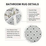 1/4pcs Deluxe White Daisy Pattern Shower Curtain Set - Bathroom Essentials with Non-Slip Mat, U-Shaped Toilet Mat, and 12 Hooks - Complete Bathroom Decor Solution