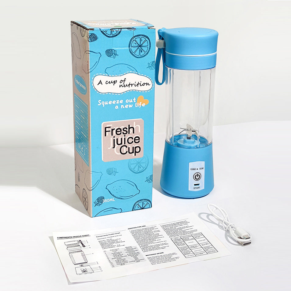 1pc Wireless Portable USB Blender, 6 Blades, Suitable For Fruit Smoothies, Home Automatic Juice Cup For Baby And Mommy