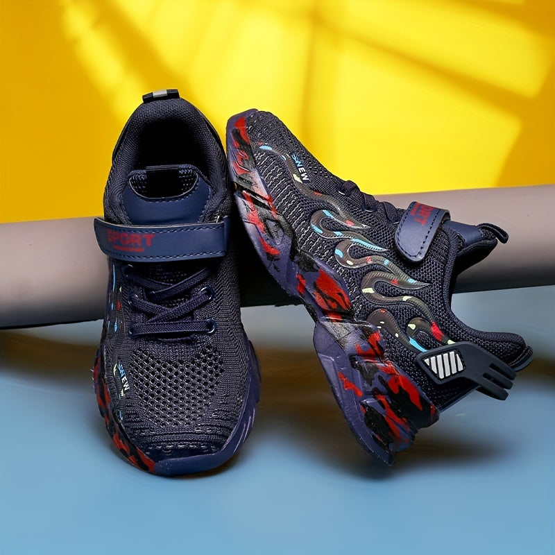 Casual Breathable Woven Shoes For Boys, Comfortable Lightweight Non Slip Low Top Running Shoes For Indoor Outdoor, All Seasons