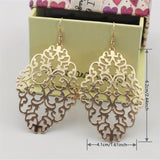 Chic Boho Dangle Earrings - Large Drop Design for Elegant Occasions - Simple yet Stylish Wedding Jewelry Ideal for Brides & Fashionistas - For Women