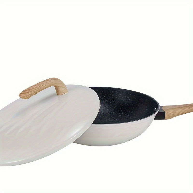 Premium Non-stick Pan Set-precision Cast Iron, Multi-layer Cooking Pot Gas And Induction Stove, Perfect Home Kitchen, With A Cover, Solid Wood Handle, Can Cook Soup And Pancake Stew Meat To Meet Different Cooking Needs