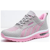 Lightweight Breathable Air Cushion knitted Running Shoes, Women's Footwear