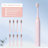 60-Day Long-Lasting 4-Hour Fast Charge Electric Toothbrush for Women and Girls, 8 Brush Heads, 42,000 VPM Whitening, 2 Min Smart Timer, 6 Cleaning Modes