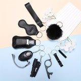 10pcs/Set Self Defense Keychain Set For Women Safety Keychain Full Set With Personal Alarm, Window Breaker Keychain Accessories Birthday Gifts For Mom Women daily use