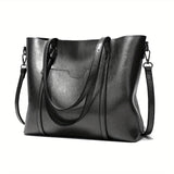 Luxurious Retro Tote Handbag - Women's Large Capacity Multi-Pocket Casual Shoulder Bag with Adjustable Strap, Perfect Mother's Day Gift - Soft, Stylish, and Spacious Purse for Ladies on Sale