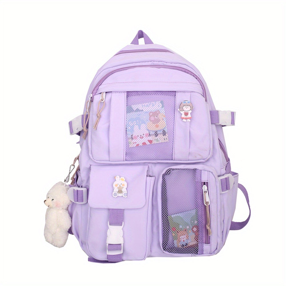 Women's Travel Backpack Women's Multi-Pocket Waterproof College School Bag Transparent Bag Large Capacity Laptop Backpack Reinforcement