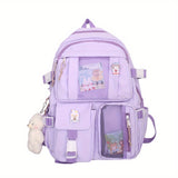 Women's Travel Backpack Women's Multi-Pocket Waterproof College School Bag Transparent Bag Large Capacity Laptop Backpack Reinforcement
