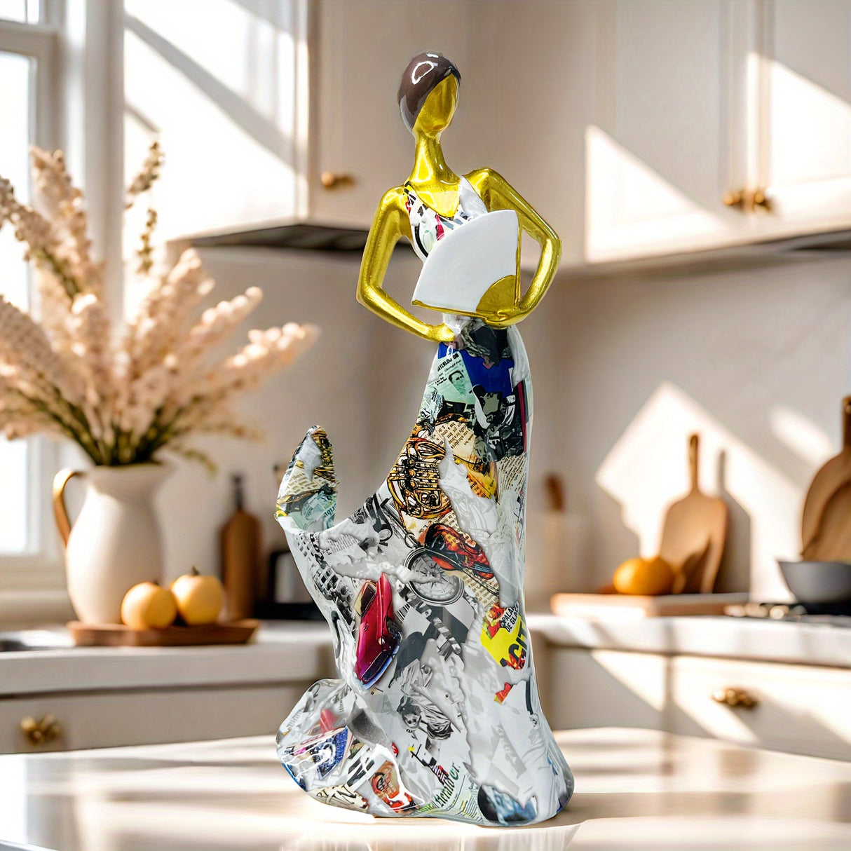 Resin Dance Goddess Wine Bottle Holder: A Versatile Home Decor Piece for Indoor and Outdoor Use - Suitable for Christmas, Easter, Thanksgiving, and More