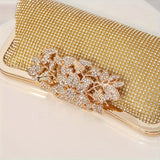 Luxurious Rhinestone Evening Clutch Bag - Small, Fashionable, Sparkling Purse for Weddings, Luxurious Dinners, and Formal Events - Elegant, Glamorous, and Eye-Catching Accessory for Women