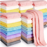 20pcs Soft & Absorbent Solid Color Washcloths - Gentle on Skin, Quick-Drying, Compact Square Towels for Home Bathroom, Bathroom Essentials, 9.8*9.8in