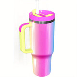Vacuum Insulated 40 oz Stainless Steel Tumbler with Handle - BPA-Free, Shatterproof Travel Mug for Hot/Cold Drinks, Perfect Outdoor Gift