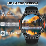 Smart Watch Wireless Answer And Call SOS Outdoor Watch Outdoor Sports Watch LED IP68 Waterproof Compass Fitness Tracker Pedometer Multimedia Message Display, Suitable For Android&IPHONE Mobile Phones, Men's And Women's Smart