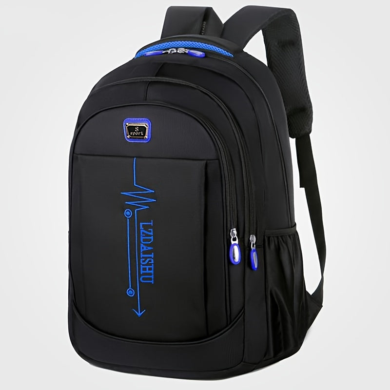 Spring New Backpack, Leisure Business Travel Backpack, Large Capacity Junior High School Bag, Computer Men's Bag (Zipper Direction Assorted Varieties)
