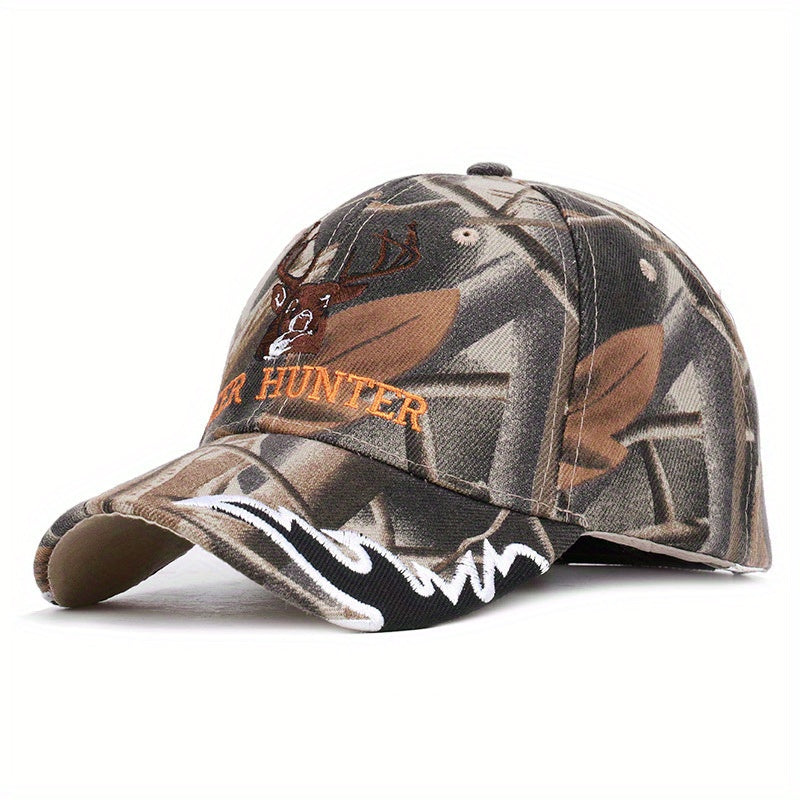 1pc Men's Camouflage Sunshade Baseball Cap - Outdoor Jungle Leisure and Military Fan Accessories - Breathable, Adjustable, Water-Resistant, Quick-Drying, and Stylish Headwear for Summer Activities