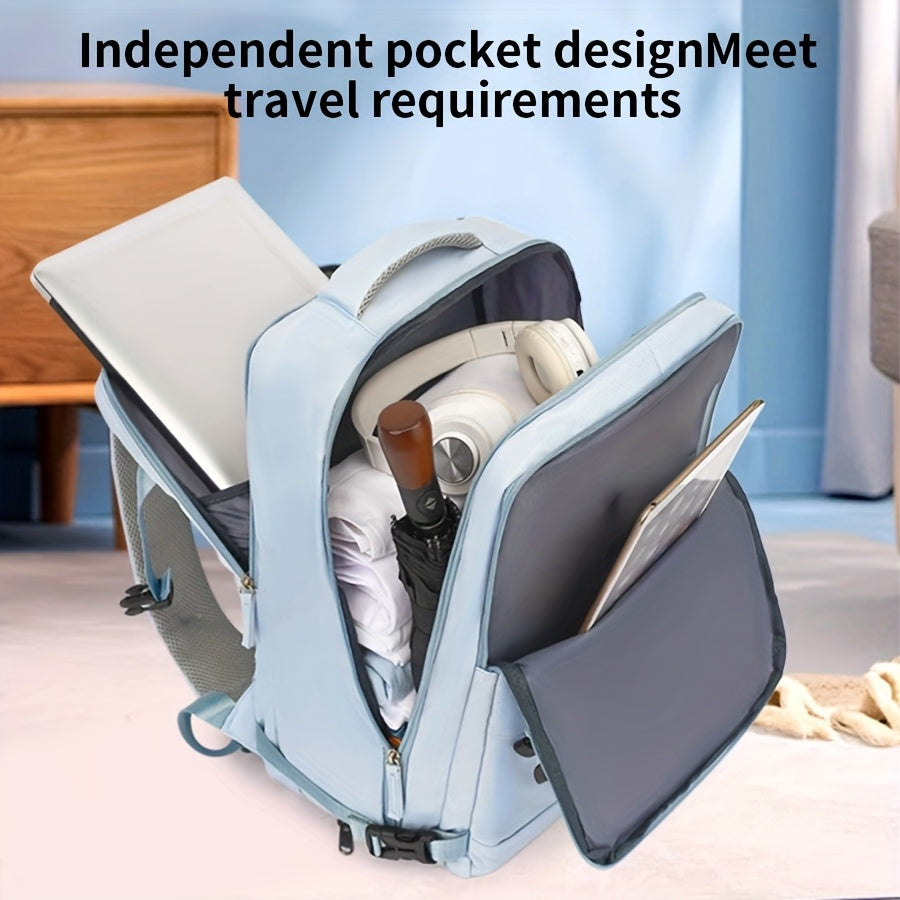 15.6 Inch Laptop Backpack for Men & Women - Lightweight High Quality Travel Backpack with Shoe Compartment, Large Capacity College School Bag, Adjustable Chest Pockets & Ergonomic Design for Business Commuting, Outdoor Advent