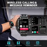 Stylish Multi-Function Smart Watch - Wrist Watches with 1.96" HD Display, 3ATM Waterproof, Wireless Call, Multi Sports Modes, Period Reminder, Weather Forecast, Sleep Monitoring, Sports Pedometer for Android and IOS Devices
