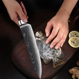 3-10pcs Stainless Steel Deluxe Kitchen Knife Set - Ergonomic Wooden Handle, Sharp Blade, Multi-Purpose, Portable for Home, Outdoor Camping, Dormitory, and More - Perfect for Chefs, Cooking Enthusiasts, and Foodies
