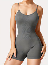 [Sexy Backless Romper Shorts] Sexy Backless Jeni Scrunch Butt Romper Shorts - Form Fitting Bodysuits For Women Body Shaper Workout Jumpsuits