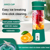 1pc Wireless Portable USB Blender, 6 Blades, Suitable For Fruit Smoothies, Home Automatic Juice Cup For Baby And Mommy