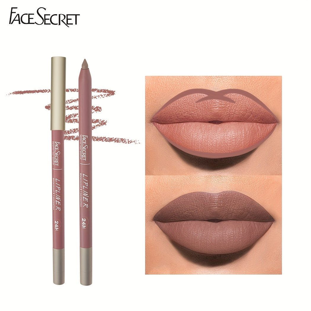 Long-Lasting Waterproof Lip Liner With High Pigment And Smooth Texture For Sweatproof Matte Lipstick And Correcting