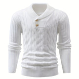 Cool Knitted Sweater For Men, Men's Casual Retro Striped Pullover Knit Sweater Streetwear For Winter Fall, As Gifts