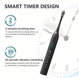 Electric Toothbrush With 6 Modes And A Smart Timer, Suitable For Both Men And Women, Rechargeable USB Electric Toothbrush, Whitening Oral Hygiene, 4/8 Replacement Heads, Sensitive Gums And Teeth Special Soft Toothbrush