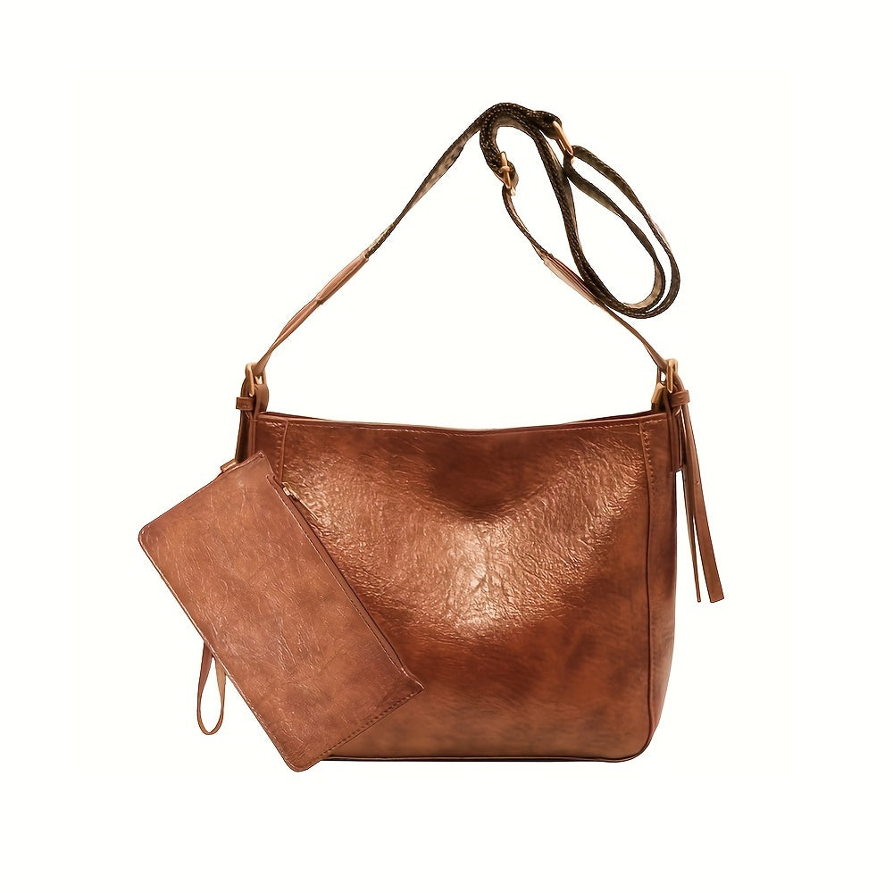 Fashionable Ladies Large Capacity Tote Bag - Spacious & Versatile Design with Crossbody Option - Perfect for Work, School, and Everyday Adventures