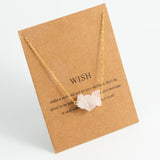 Irregular Crystal Stone Necklace Exquisite Colorful Pendant Neck Jewelry Lucky Protection Jewelry Gift