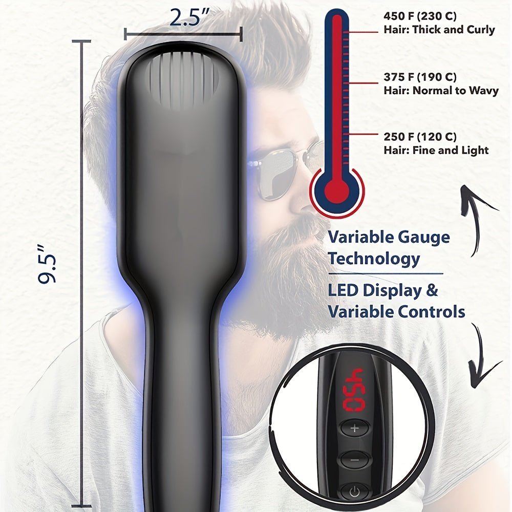 Professional Ceramic Ionic Hair Straightener Brush - Fast Heating, Anti-Scald, Detangling, Heat Resistant, Salon-Quality Styling for Home Use - Perfect for Hair Care and Styling