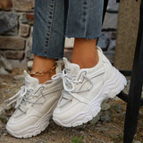 Women's Shockproof Thick Bottom Running Shoes, Casual Breathable Non-slip Sports Shoes