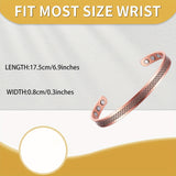 2pcs Copper Bracelets For Women And Men, Copper Magnetic Bracelet With 6pcs Ultra Strength Magnets, Adjustable Copper Cuff Bangle