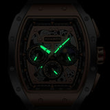 Foxbox Men's Waterproof Quartz Wristwatch, Date Sport Silicone Wrist Watches