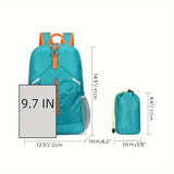 25L Foldable Outdoor Sports Backpack, Waterproof Mountaineering Hiking Travel Daypack, Color Contrast School Bag
