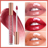 Eight Colors Hyaluronic Acid Moisturizing Lip Glaze Glitter Gloss - Non-Stick, Hydrating, Natural Nude Makeup - Perfect Valentine's Day Gifts, Music Festival Essentials, Long-Lasting, Cruelty-Free, Paraben-Free
