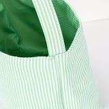 1pc Large Capacity Tote Bag, Easter Gift Bag, Easter Eggs Storage Bucket, Striped Seersucker Bunny Bag, Hunting Easter Eggs Handbag, Easter Party Decorations Gifts Bag, Party Tote Bags, Easter Gift Party Supplies