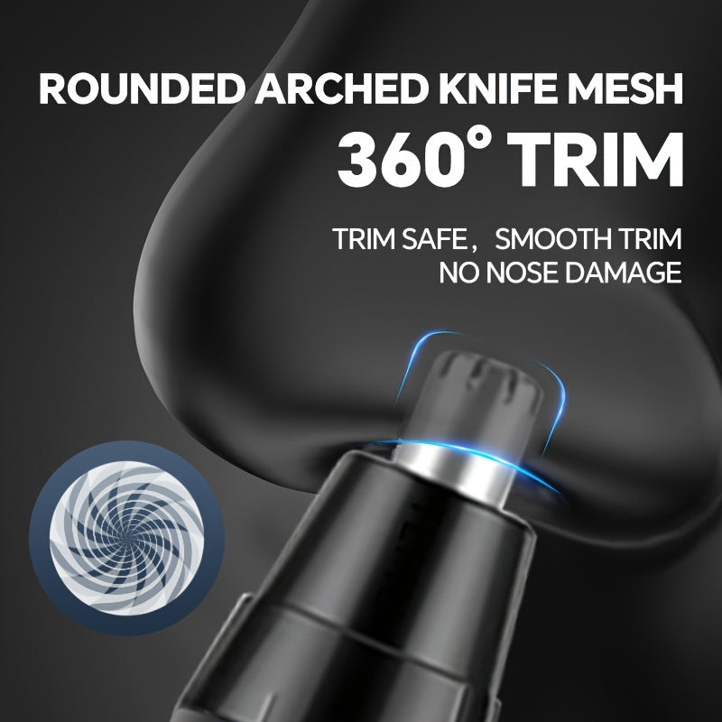 4-in-1 Multi-Functional Electric Shaver - Electric Razor with USB Rechargeable, Aluminum Body, Sideburns Trimmer, Eyebrow Trimmer, Nose Hair Trimmer, Base and Advanced Cordless Design for Easy Use