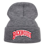 1pc "BACKWOODS" Knitted Hat Thermal Cap For Men, Ideal choice for Gifts