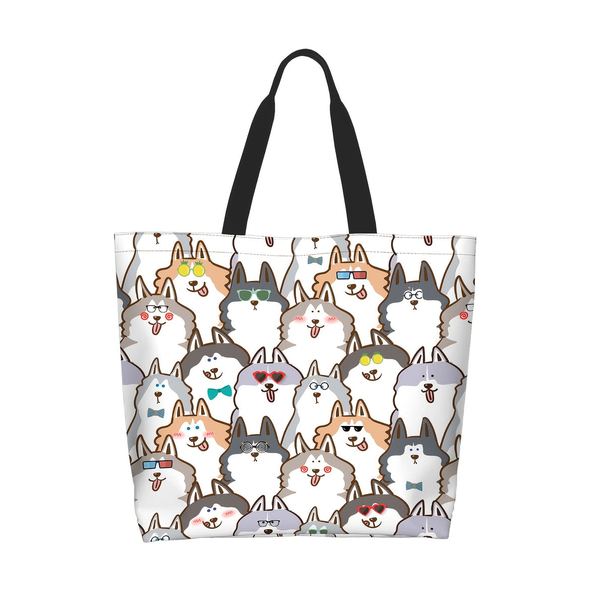 Large Capacity Tote Bag - Dog Paws Pattern Handbag Gym Bag, Travel Weekender Bag, Shopping Bag For Women Men