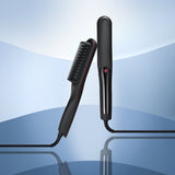 2-in-1 Ceramic Hair Straightener Brush - Advanced, All-in-One Styling Tool with Quick-Heat Tech & LCD Display - Perfect for All Hair Types, Daily Use & Stylish Womens Gift