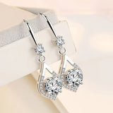 Luxurious Teardrop Moissanite Earrings - 925 Sterling Silver, Classic Sparkle, Hypoallergenic, Nickel-Free, Durable, Timeless Design, Perfect for Engagement, Wedding, Anniversary, Birthday Gift, Elegant Accessory for Any Occa