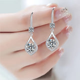 Luxurious Teardrop Moissanite Earrings - 925 Sterling Silver, Classic Sparkle, Hypoallergenic, Nickel-Free, Durable, Timeless Design, Perfect for Engagement, Wedding, Anniversary, Birthday Gift, Elegant Accessory for Any Occa