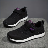 Women's Breathable Mesh Running Shoes - Lightweight, Non-Slip Sole for Casual & Walking, Fashionable Solid Color, Soft Bottom, New Model