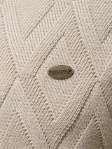All Match Cotton Knitted Solid Sweater, Men's Casual Warm Slightly Stretch Crew Neck Pullover Sweater For Men Fall Winter