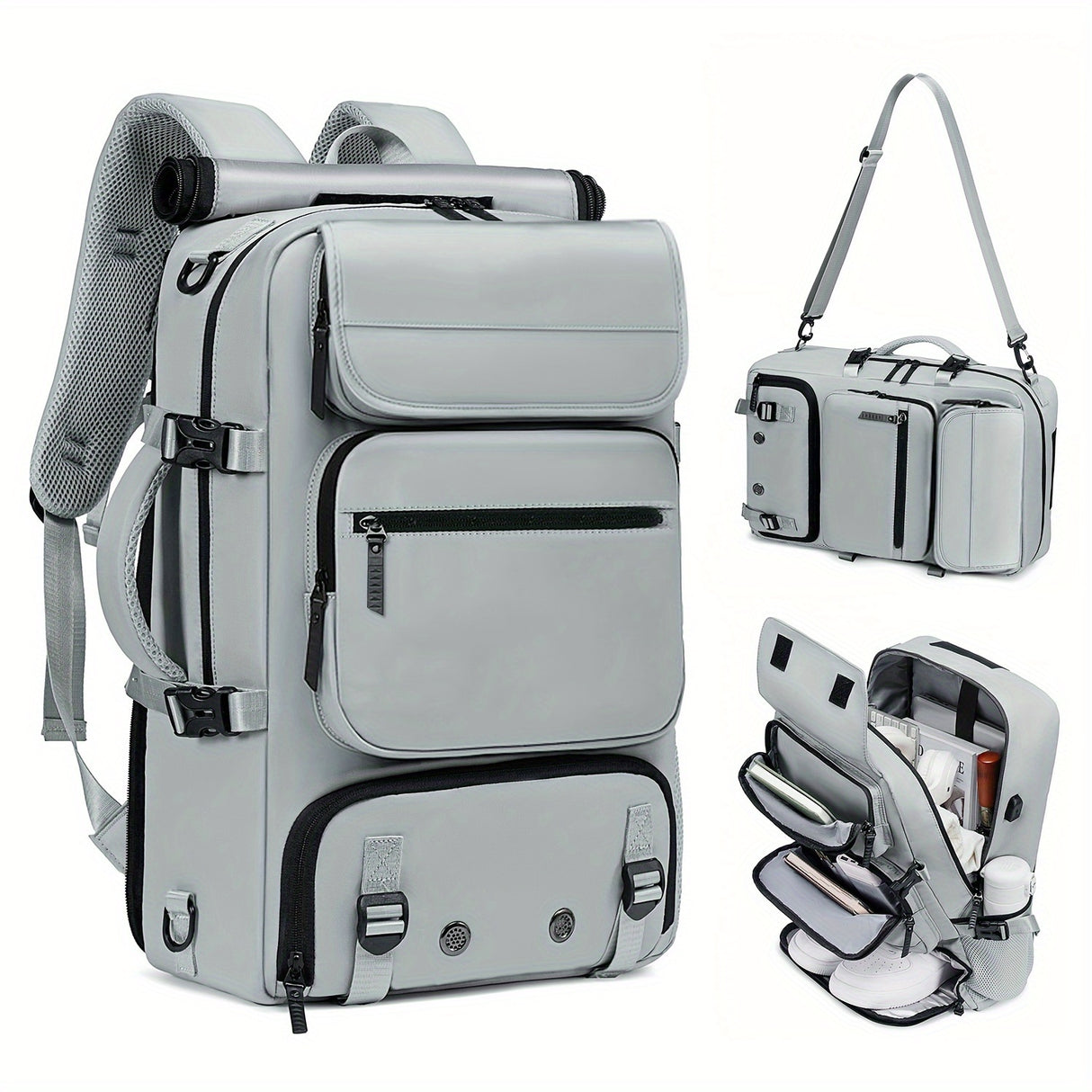 1pc Large Capacity Waterproof Laptop Backpack For Travel And College, Men's And Women's Travel Backpack With Shoe Bag, Multifunctional Lightweight Outdoor Hiking And Camping Backpack, Holiday Travel Party Gift, School Bag, Ea