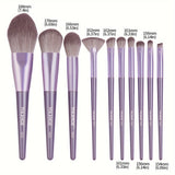 10pcs Professional Makeup Brush Set & 1pc Beauty Blender & 1pc Cleaning Storage Bowl, Makeup Tools With Soft Fiber For Easy Carrying, Foundation Brush, Eye Shadow Brush, Blending Brush, Eyebrow Brush, Cosmetic Tools Kit
