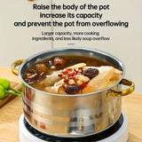 10-Pieces Stainless Steel Cookware Set - Kitchen & Dining Essential For Induction Cooking, Stockpot, Ricotta Pot, Double Handle With Pot Lid, Suitable For Soup, Hotpot, Pasta, Seafood Soup, Rice Cooker